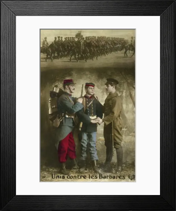 Framed Print : French and British soldiers in wartime Framed Print : French and British soldiers in wartime
