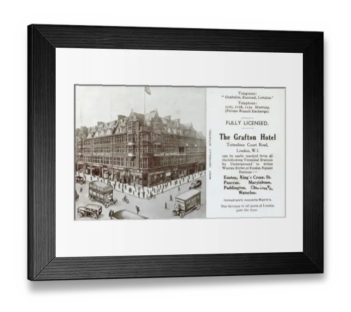 Framed Print : The Grafton Hotel, London Framed Print : The Grafton Hotel, London