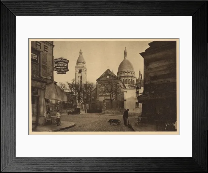 Framed Print : Montmartre - Sacre Coeur - Paris Framed Print : Montmartre - Sacre Coeur - Paris
