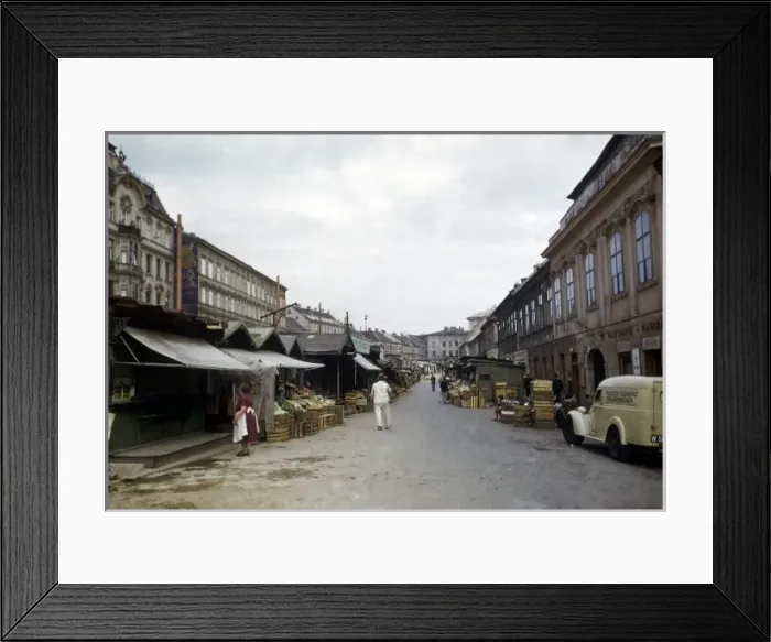 Framed Print : View of a street market, Vienna, Austria Framed Print : View of a street market, Vienna, Austria