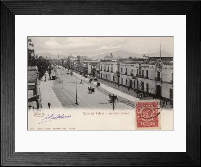 Framed Print : Mexico City - Calle de Patoni and Avenida Juarez Framed Print : Mexico City - Calle de Patoni and Avenida Juarez