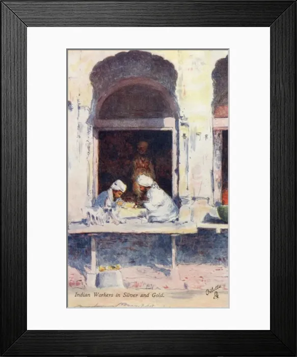 Framed Print : Indian Silver and Gold Craftsmen Framed Print : Indian Silver and Gold Craftsmen
