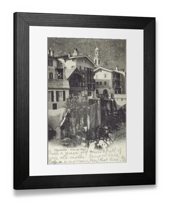 Framed Print : Chiavenna, Italy - Two panoramic views Framed Print : Chiavenna, Italy - Two panoramic views