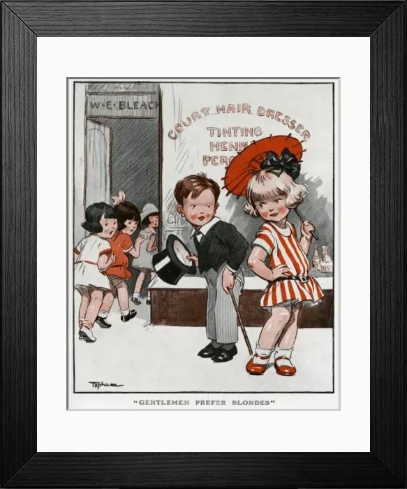 Framed Print : Gentlemen prefer blondes Framed Print : Gentlemen prefer blondes