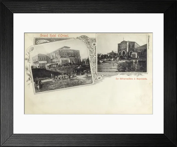 Framed Print : Beirut, Lebanon - Grand Oriental Hotel and Landing Stage Framed Print : Beirut, Lebanon - Grand Oriental Hotel and Landing Stage