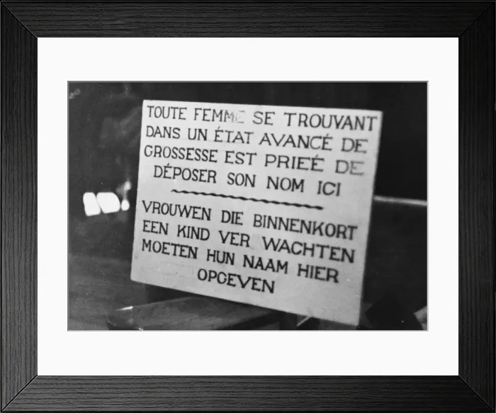 Framed Print : Refugee notice WWII Framed Print : Refugee notice WWII