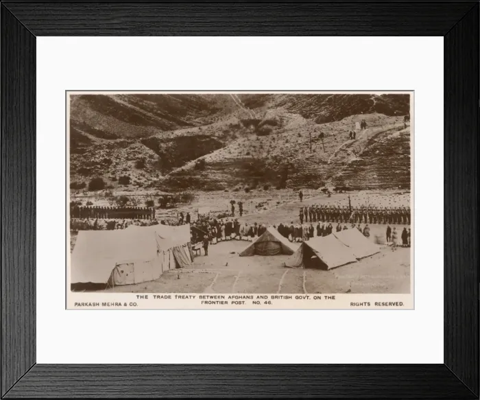 Framed Print : Trade Treaty between British and Afghan Governments Framed Print : Trade Treaty between British and Afghan Governments