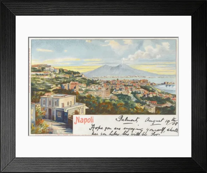 Framed Print : Naples, Italy - view toward Mount Vesuvius Framed Print : Naples, Italy - view toward Mount Vesuvius