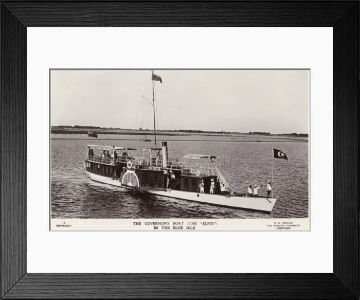 Framed Print : Governors Boat on the Blue Nile Framed Print : Governors Boat on the Blue Nile