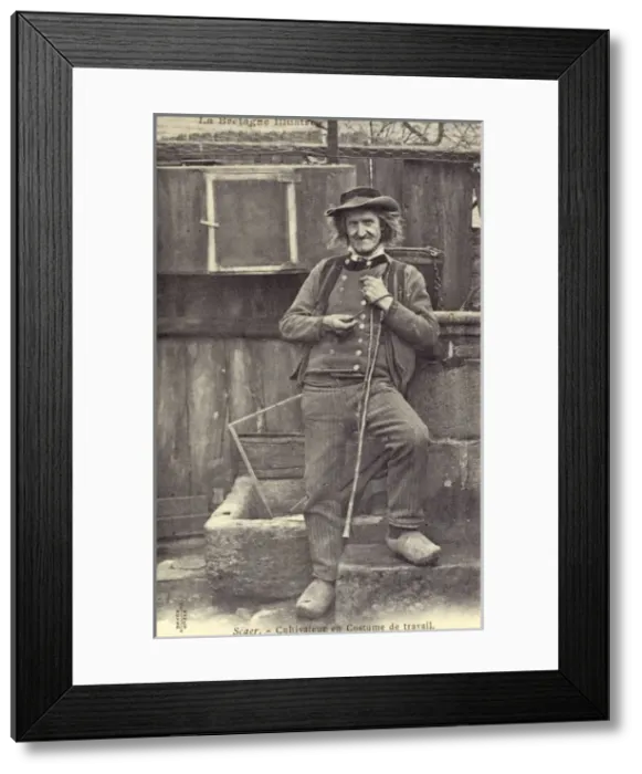 Framed Print : Brittany, France - Farmer Framed Print : Brittany, France - Farmer