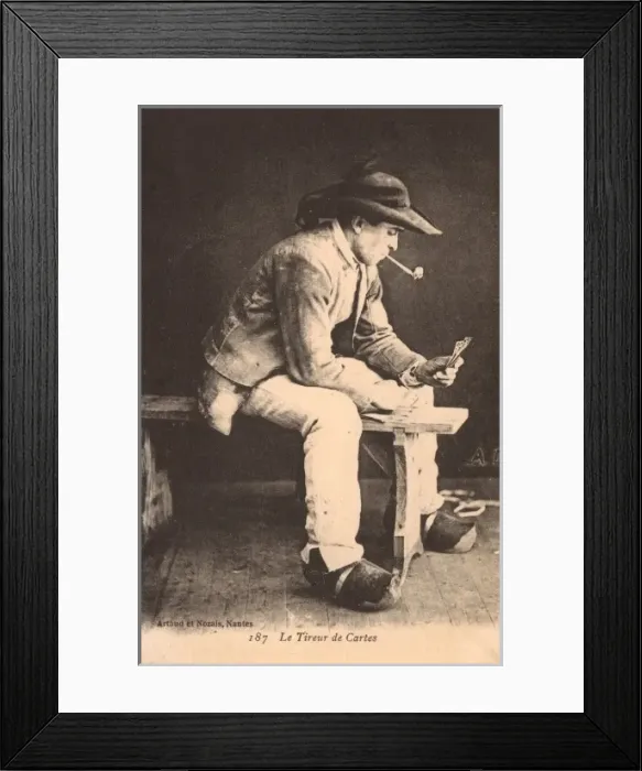 Framed Print : Fortune Teller with cards Framed Print : Fortune Teller with cards