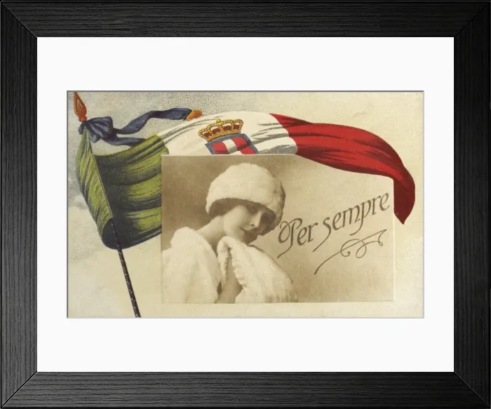 Framed Print : Italian Patriotic Card - Forever Framed Print : Italian Patriotic Card - Forever