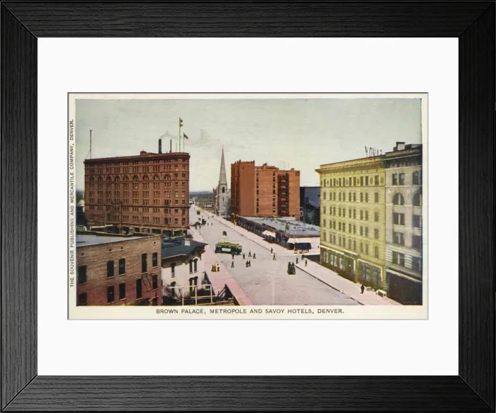 Framed Print : Denver, Colorado - Three Hotels Framed Print : Denver, Colorado - Three Hotels