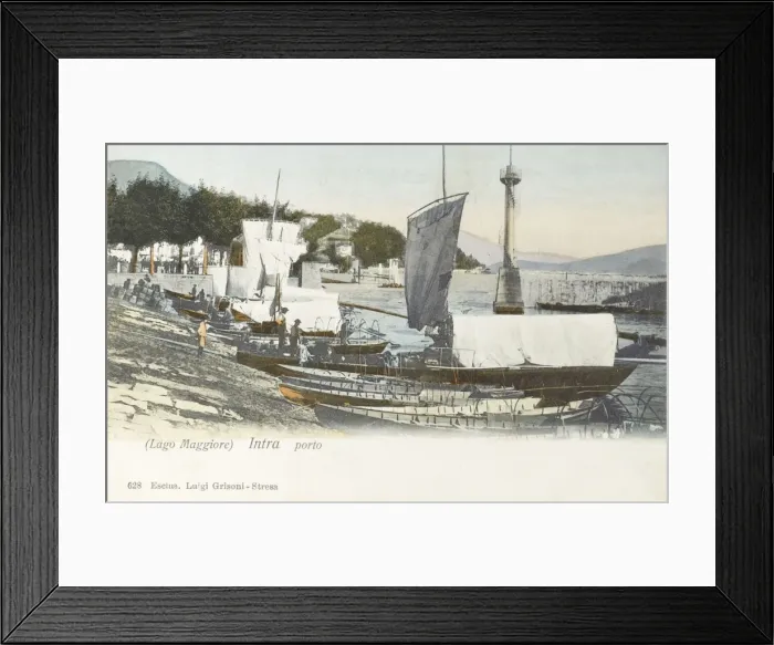 Framed Print : Italy - Lake Maggiore - Intra - The Port Framed Print : Italy - Lake Maggiore - Intra - The Port