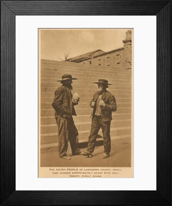Framed Print : Amish Men of Lancaster County, Pennsylvania Framed Print : Amish Men of Lancaster County, Pennsylvania