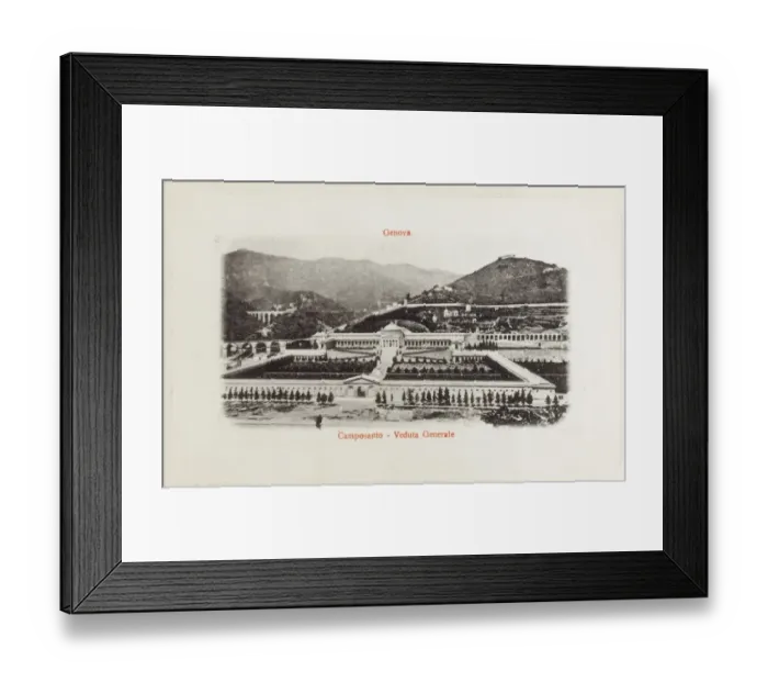 Framed Print : Genoa, Italy - Camposanto - General view Framed Print : Genoa, Italy - Camposanto - General view