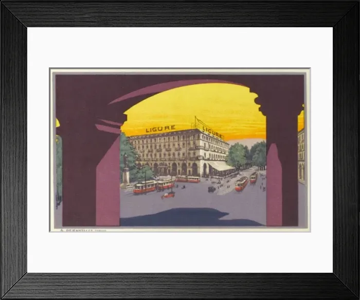 Framed Print : Torino (Turin) - Italy - Grand Albergo (Hotel) Ligure Framed Print : Torino (Turin) - Italy - Grand Albergo (Hotel) Ligure