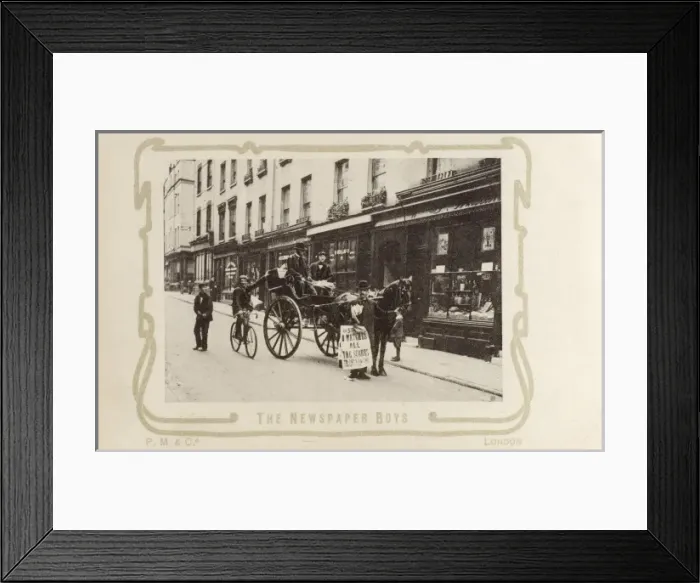 Framed Print : Sherwood Street, London - Newspaper boys Framed Print : Sherwood Street, London - Newspaper boys