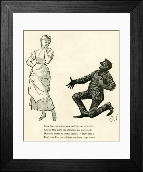 Framed Print : Chambermaid been asked out by the sweep Framed Print : Chambermaid been asked out by the sweep