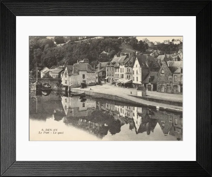 Framed Print : The harbour, Dinan, Brittany, France