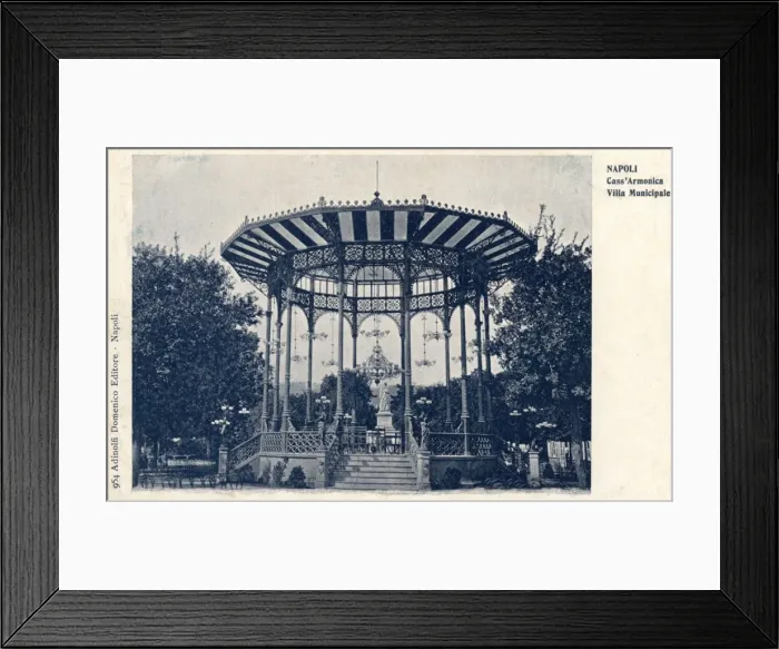 Framed Print : Naples, Italy - Bandstand - Municipal Villa Framed Print : Naples, Italy - Bandstand - Municipal Villa