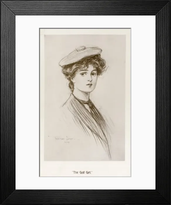 Framed Print : The Golf Girl Framed Print : The Golf Girl