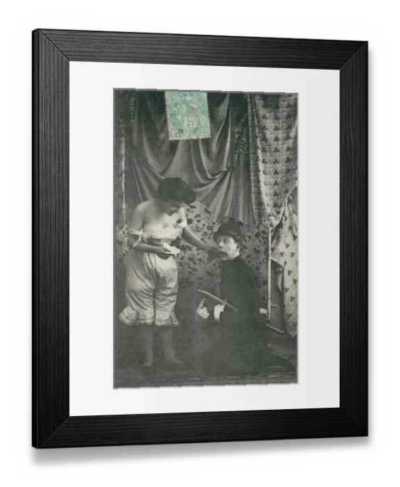 Framed Print : French couple seduction sequence Framed Print : French couple seduction sequence