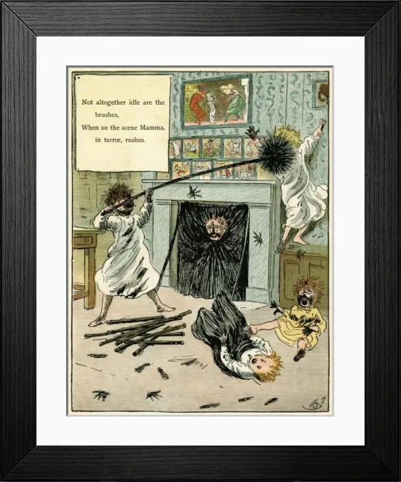 Framed Print : Naughty children making a mess Framed Print : Naughty children making a mess