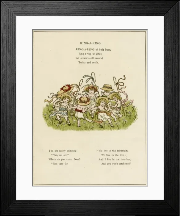 Framed Print : Ring-a-RIng -- children dancing Framed Print : Ring-a-RIng -- children dancing