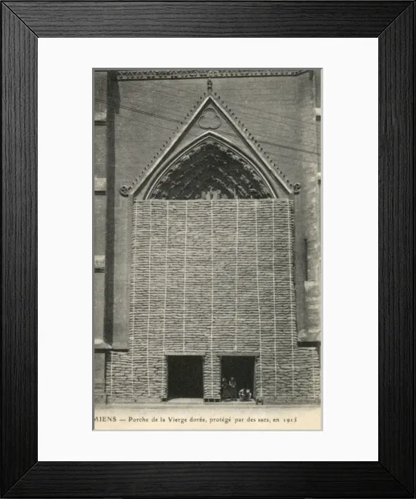 Framed Print : Amiens Cathedral - Sandbags Framed Print : Amiens Cathedral - Sandbags