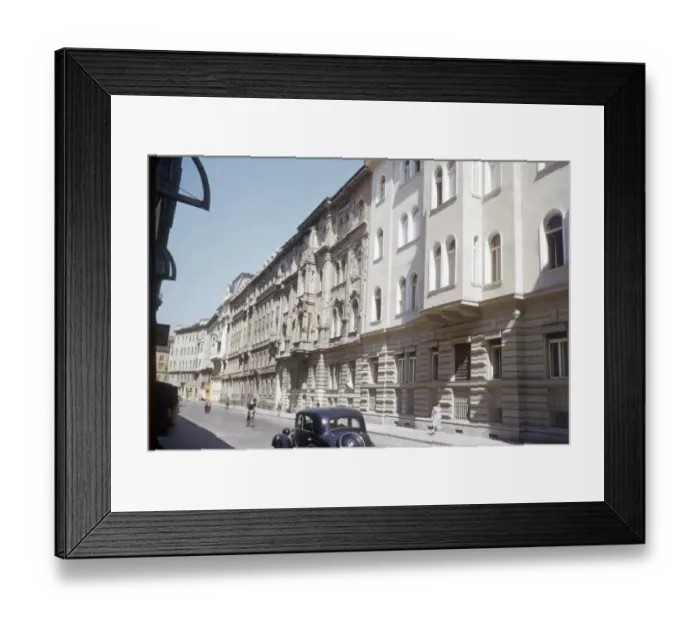 Framed Print : Quiet side street in Vienna, Austria Framed Print : Quiet side street in Vienna, Austria