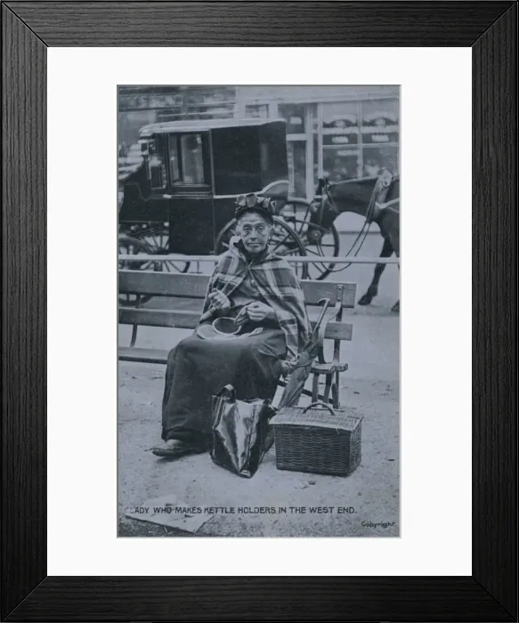 Framed Print : Kettle holder maker - West End, London Framed Print : Kettle holder maker - West End, London