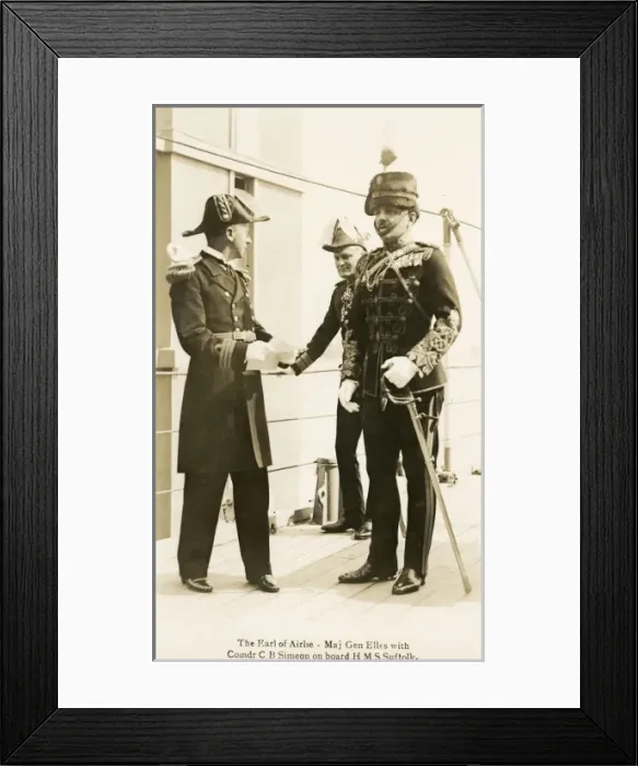 Framed Print : 12th Earl of Airlie onboard the HMS Suffolk Framed Print : 12th Earl of Airlie onboard the HMS Suffolk