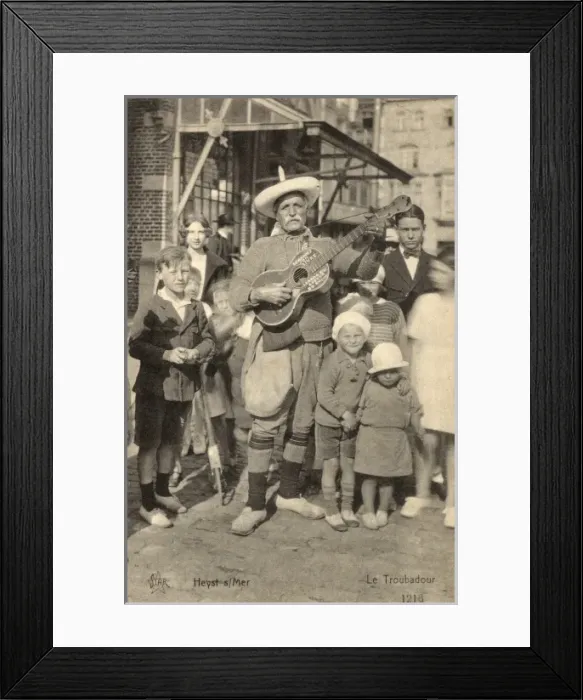 Framed Print : Heyst sur Mer, Belgium - A Troubadour Framed Print : Heyst sur Mer, Belgium - A Troubadour
