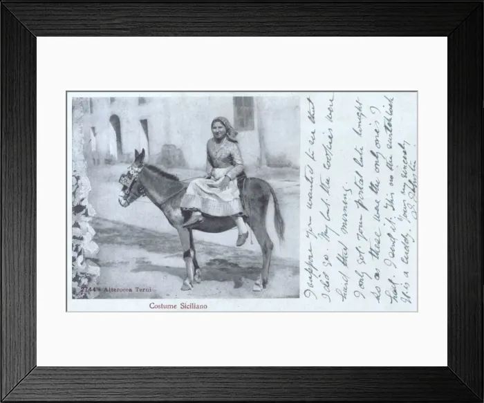 Framed Print : Messina, Italy - Woman in Sicilian Costume Framed Print : Messina, Italy - Woman in Sicilian Costume