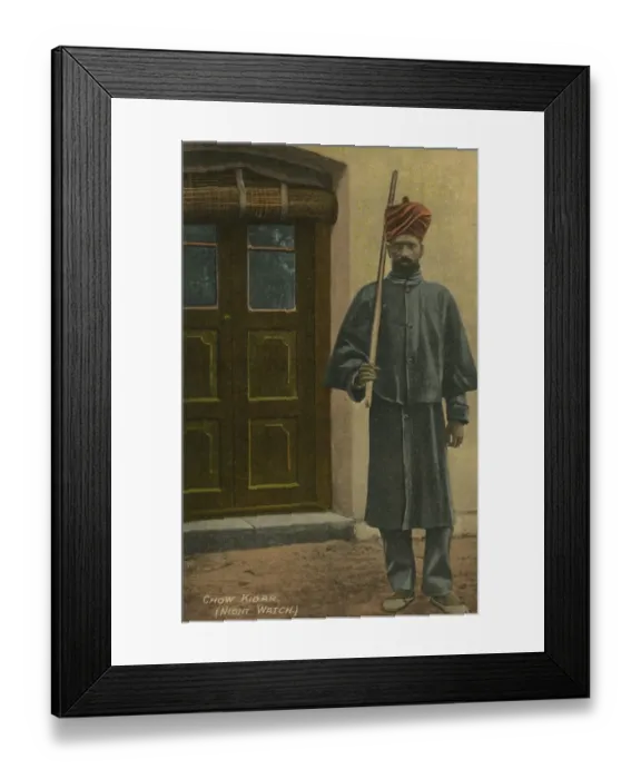 Framed Print : Chow Kidar - Indian Night Watchman Framed Print : Chow Kidar - Indian Night Watchman