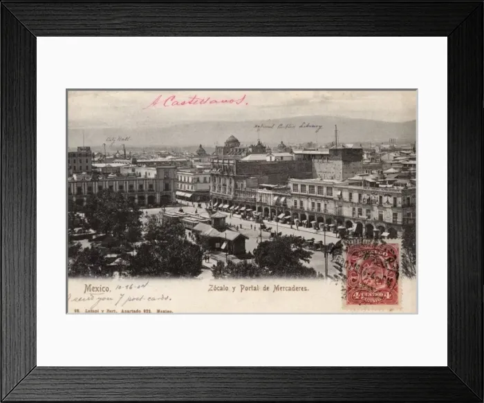 Framed Print : Mexico City - The Main Square (Zocalo Framed Print : Mexico City - The Main Square (Zocalo