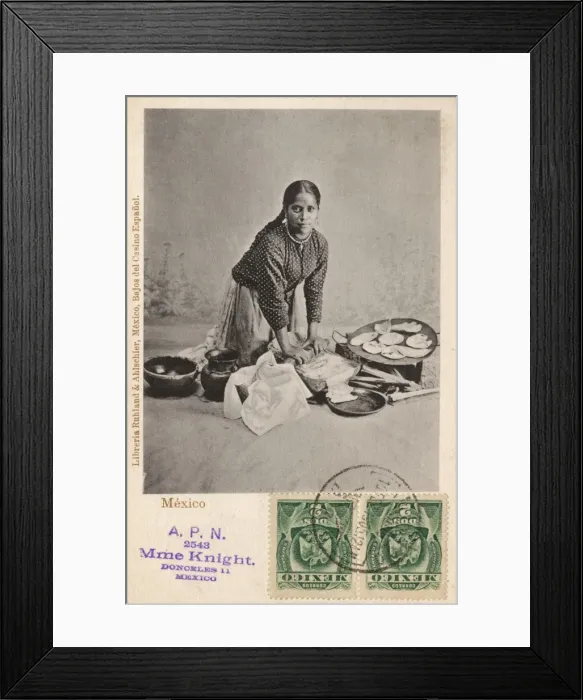 Framed Print : Mexico - Lady making tortillas Framed Print : Mexico - Lady making tortillas