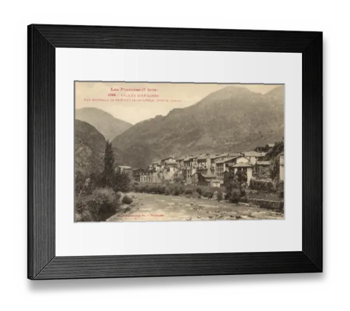Framed Print : Andorra - General view of San-Julia-de-Loria Framed Print : Andorra - General view of San-Julia-de-Loria
