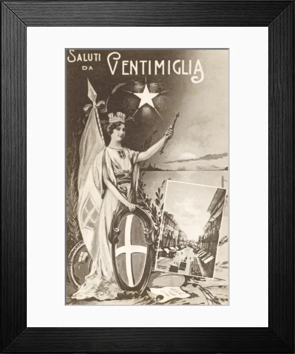Framed Print : Ventimiglia, Italy - Greetings card Framed Print : Ventimiglia, Italy - Greetings card
