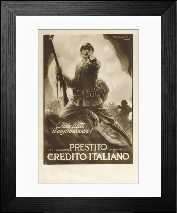 Framed Print : Italian Patriotic Card - Do your Duty, do your best Framed Print : Italian Patriotic Card - Do your Duty, do your best