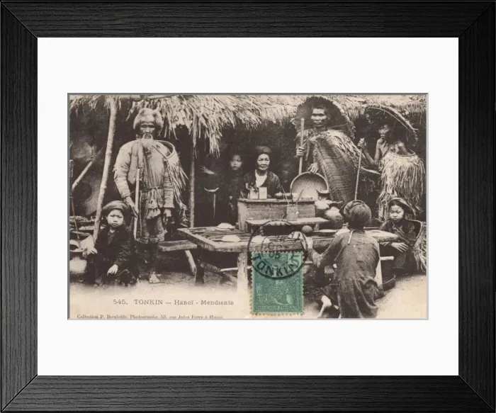 Framed Print : Vietnam - Beggars at Hanoi Framed Print : Vietnam - Beggars at Hanoi