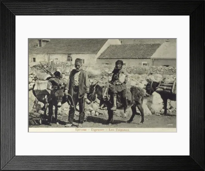 Framed Print : Elderly Montenegrin gypsy couple Framed Print : Elderly Montenegrin gypsy couple