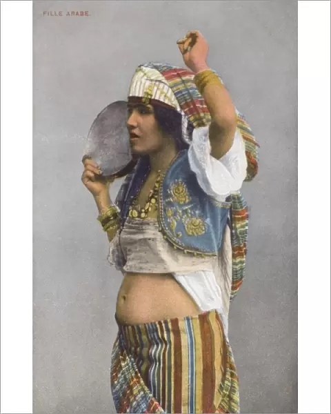 Egyptian Dancing Girl with tamborine