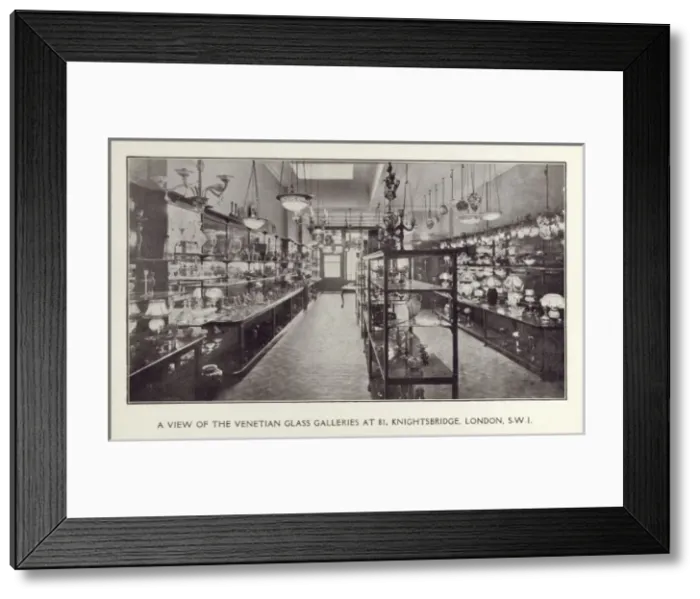 Framed Print : Venetian Glass Galleries - Knightsbridge, London Framed Print : Venetian Glass Galleries - Knightsbridge, London