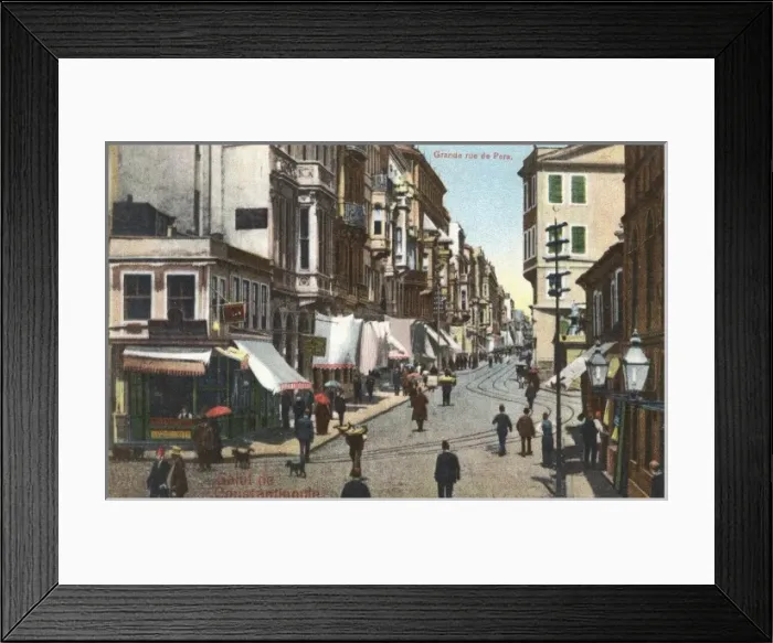 Framed Print : Main Street of Pera - Istanbul