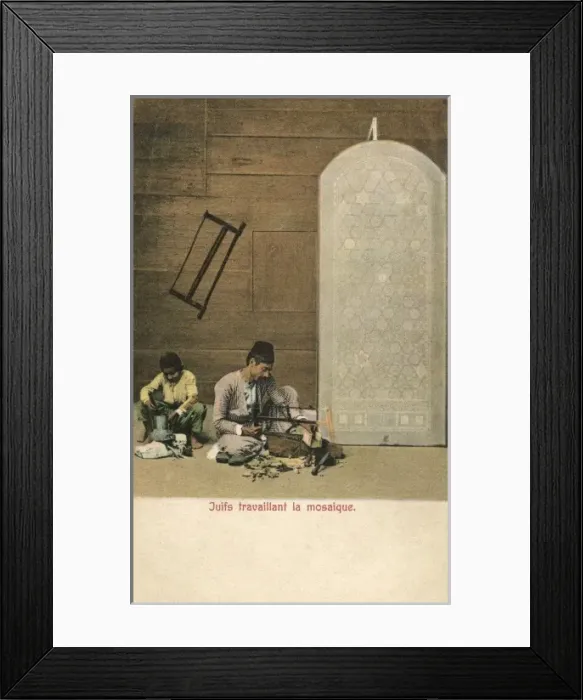 Framed Print : Jews making mosaics - Syria Framed Print : Jews making mosaics - Syria