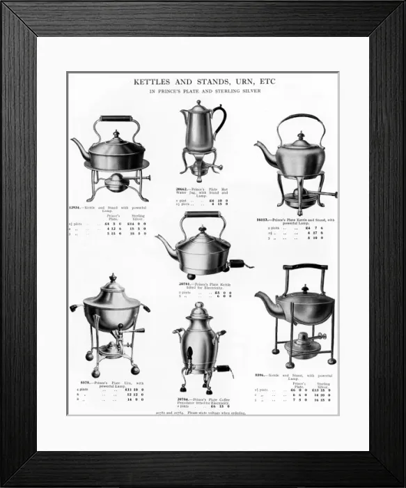 Framed Print : Kettles and Stands Framed Print : Kettles and Stands