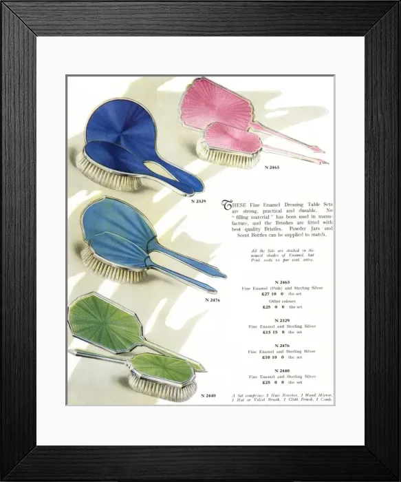 Framed Print : Hair Brush Sets Framed Print : Hair Brush Sets
