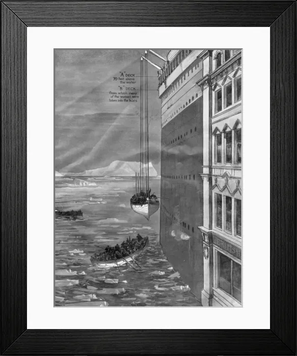 Framed Print : Lowering the life boats Framed Print : Lowering the life boats